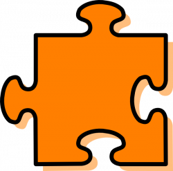 Orange Puzzle Piece Clip Art at Clker.com - vector clip art online ...