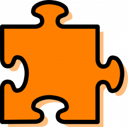 Orange Jigsaw Piece Clip Art at Clker.com - vector clip art online ...