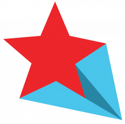 Red Blue Shooting Star transparent PNG - StickPNG
