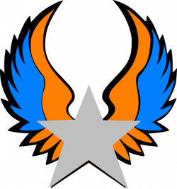 Orange And Blue Star Wings Clip Art at Clker.com - vector clip art ...