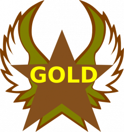 Gold Star With Wings Clip Art at Clker.com - vector clip art online ...