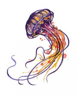 Dreaming of Art and Other Things: Jellyfish watercolor ...