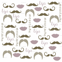 Mustache and Lips wallpaper - peacefuldreams - Spoonflower