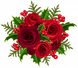 Christmas Rose Decoration PNG Clip Art Image | Flowers | Pinterest ...