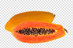 Fruit, sliced orange papaya fruit transparent background PNG ...