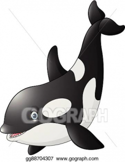 EPS Illustration - Cute orca isolated on white. Vector ...