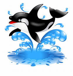 Killer Whale Png - Jumping Whale Cartoon {#835563} - Pngtube