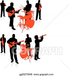 Vector Illustration - Live music band collection. Stock Clip ...