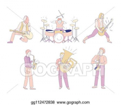 Vector Stock - Rock and orchestra musicians isolated ...