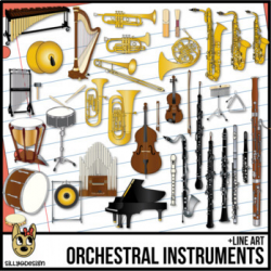 Musical Instruments of the Orchestra Clip Art in 2019 ...