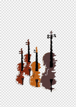 Four violins illustration, String Instruments Violin Musical ...