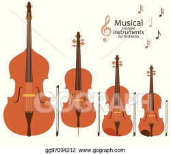 Vector Illustration - Musical stringed instruments for ...