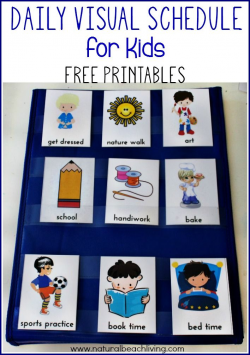 Daily Visual Schedule for Kids Free Printable | Natural ...