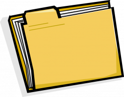 File Folder Holds Papers Together - Vector Image