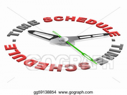 Clipart - Time schedule. Stock Illustration gg59138854 - GoGraph