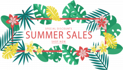 Web banner - Tropical leaves discount banners 4700*2679 transprent ...