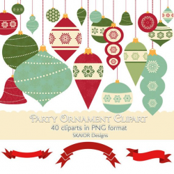 Christmas Ornaments Clipart Garlands Clipart Bauble Clip Art ...