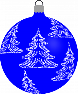 Clipart - Patterned bauble 6 (blue)