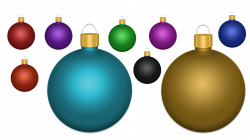 Multi colored christmas ornaments clipart images gallery for ...