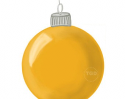 Christmas Ornaments Clipart Yellow – Pencil And In Color ...