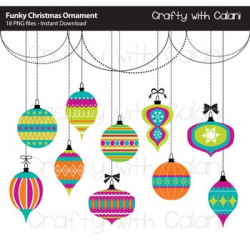 Christmas Ornament Clip Art, Funky Christmas Ornaments, Christmas Art &  Craft