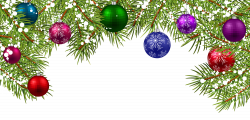 Christmas Pine Branches with Ornaments PNG Clip Art | Gallery ...