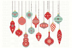 Christmas Ornaments ClipArt ~ Illustrations ~ Creative Market