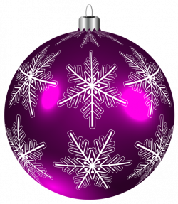 Beautiful Purple Christmas Ball PNG Clip-Art Image | New Year ...