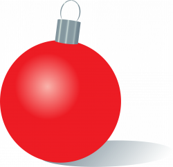 Clipart - Red Christmas Ornament