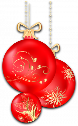 Christmas Transparent Red Ornaments Clipart | Gallery Yopriceville ...
