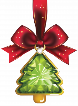 Christmas Crystal Tree Ornaments Clipart | Gallery Yopriceville ...