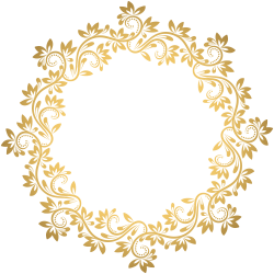 Gold Deco Round Border PNG Transparent Clip Art | Gallery ...