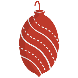 Red Christmas Ornament Clipart – Happy Holidays!
