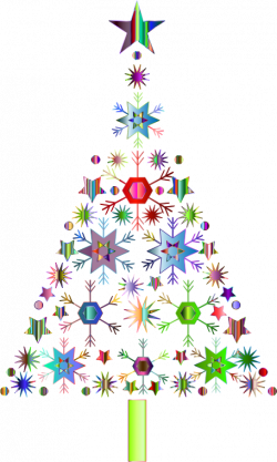 Clipart - Abstract Snowflake Christmas Tree By Karen Arnold ...