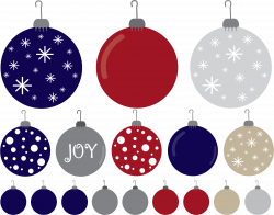 Christmas Ornaments Set Icons PNG - Free PNG and Icons Downloads