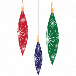 CHRISTMAS RED, GREEN AND BLUE TEARDROP ORNAMENTS CLIP ART ...