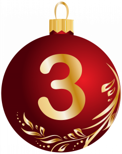 Christmas Ball Number Three Transparent PNG Clip Art Image ...