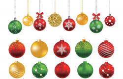 Christmas balls Clipart set - Christmas Ornaments Clipart
