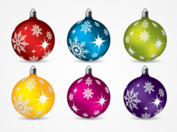 Christmas Ball Ornaments Clipart - Clip Art Bay