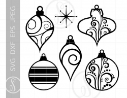 Ornaments Svg Cut File Clipart Downloads | Christmas Svg Dxf Pdf Silhouette  Cut Files | Christmas Ornaments Clipart Svg SC141