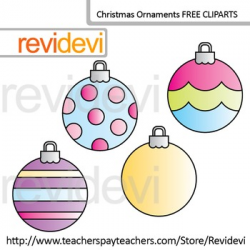 Free Clipart / Christmas Ornaments Round Shape Clip Art (set of 4)