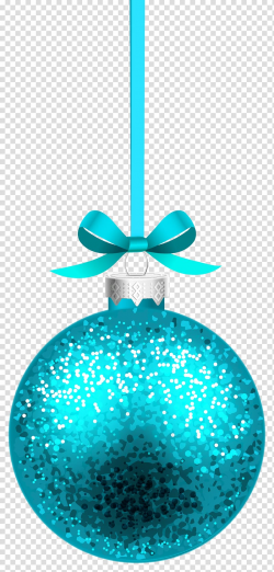 Teal bauble illustration, Christmas ornament , Blue ...