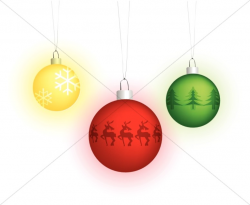 Three Hanging Ornaments | Traditional Christmas Decoration ...