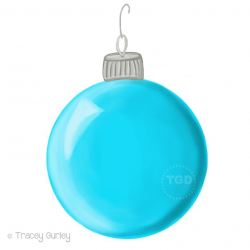 Turquoise Christmas Ornament Clip Art - Hand Painted Clip Art, Christmas  Clip Art, Christmas Ornament Graphic