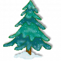 Winter Pine Trees Clipart