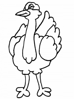Ostrich Drawing For Kids - Clip Art Library