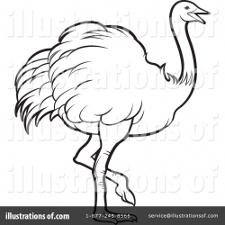 Ostrich Clipart #1114475 - Illustration by Lal Perera