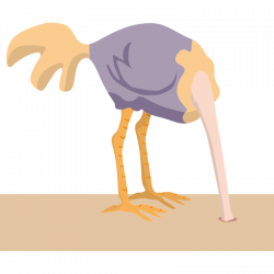Ostrich with head in sand clip art - crazywidow.info