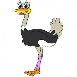 Cartoon Ostrich Clipart - Cartoon Animal Images