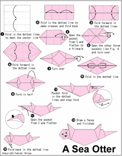 Origami Otter! @Melissa | ╭。☆║ Origami tutorial ...